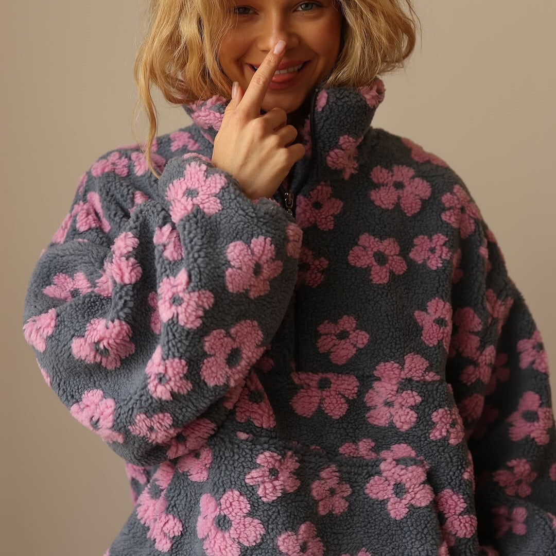 Simone™ | Pull en Polaire Fleurie