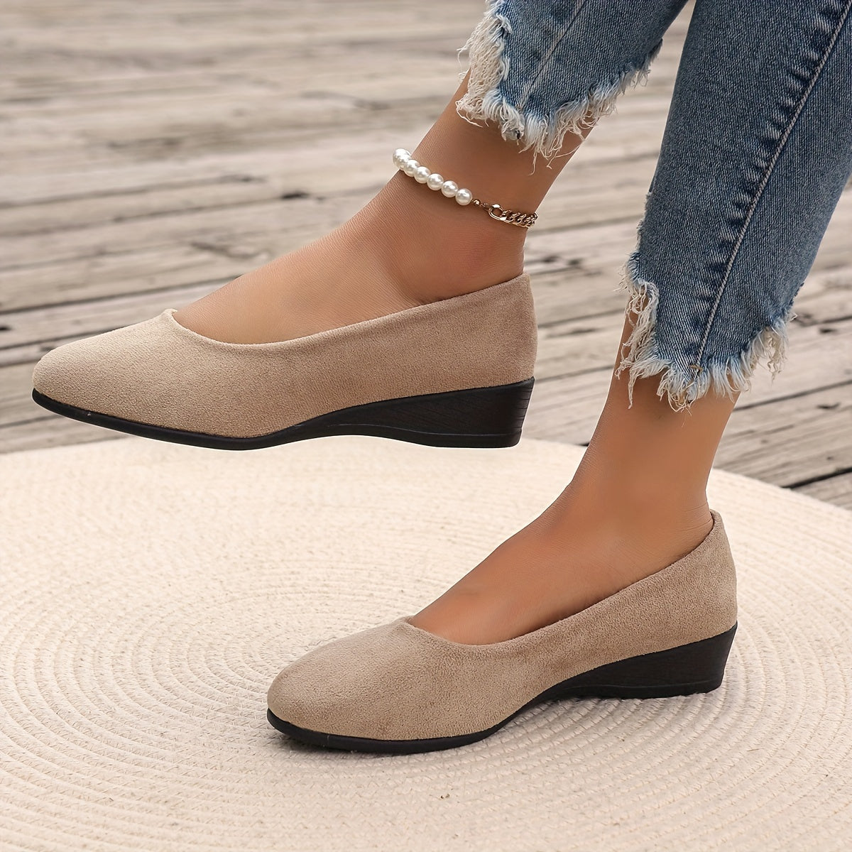 Jacqueline™ | Ballerines Confortables à Talon Compensé