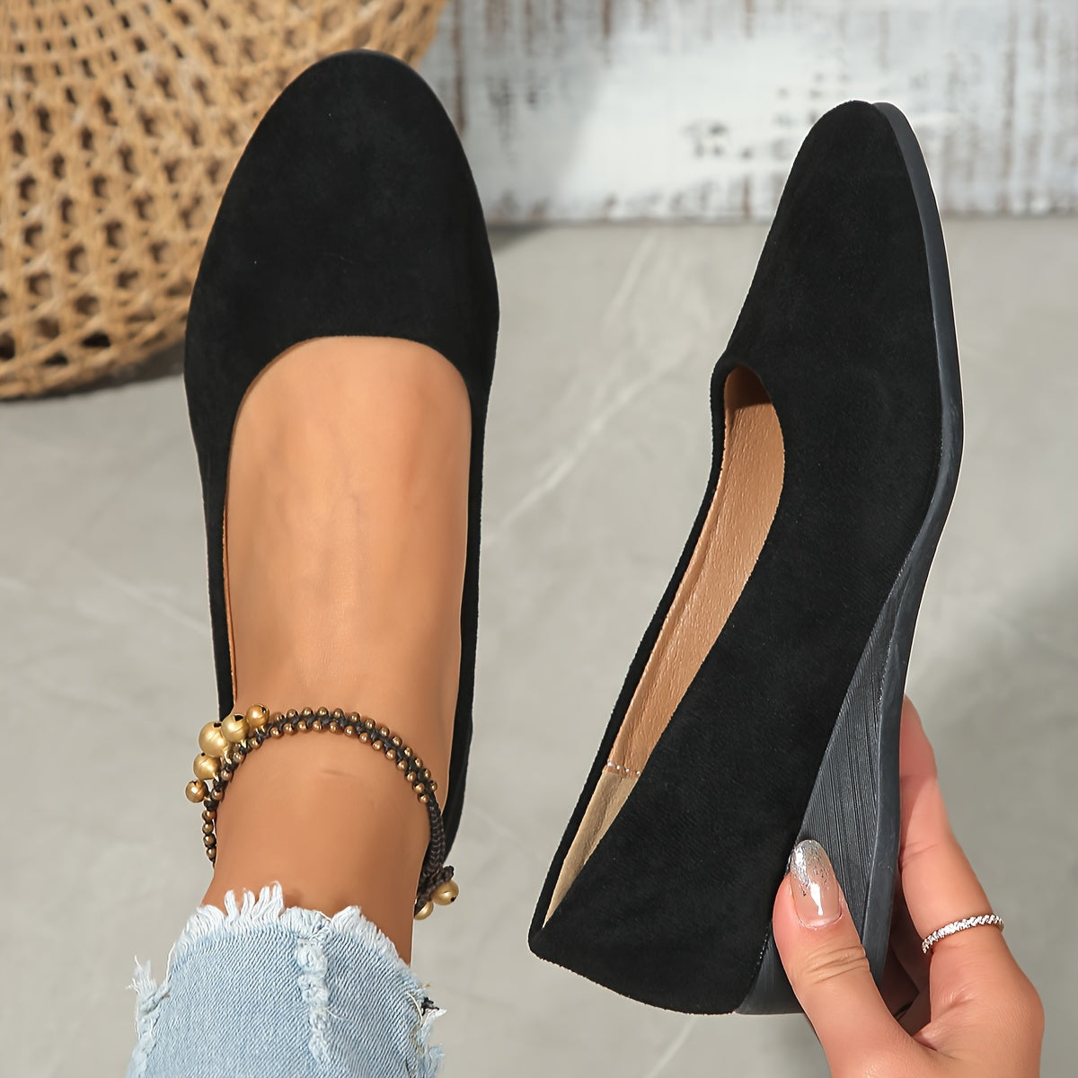 Jacqueline™ | Ballerines Confortables à Talon Compensé