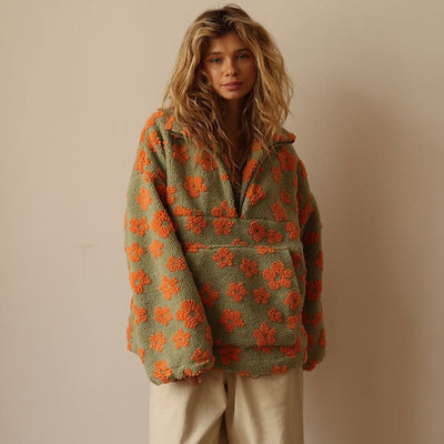 Simone™ | Pull en Polaire Fleurie