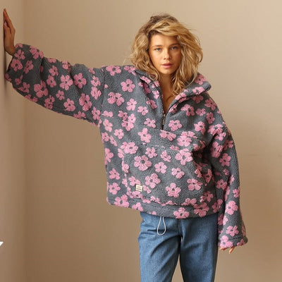 Simone™ | Pull en Polaire Fleurie