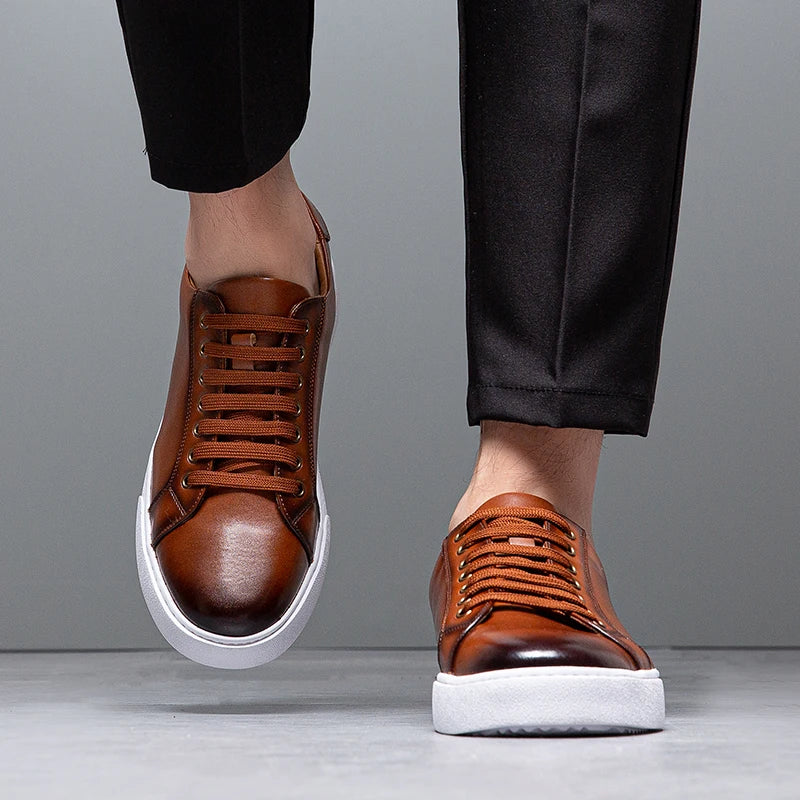 David™ | Baskets en Cuir pour Homme