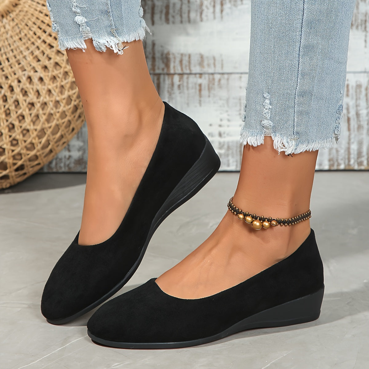 Jacqueline™ | Ballerines Confortables à Talon Compensé
