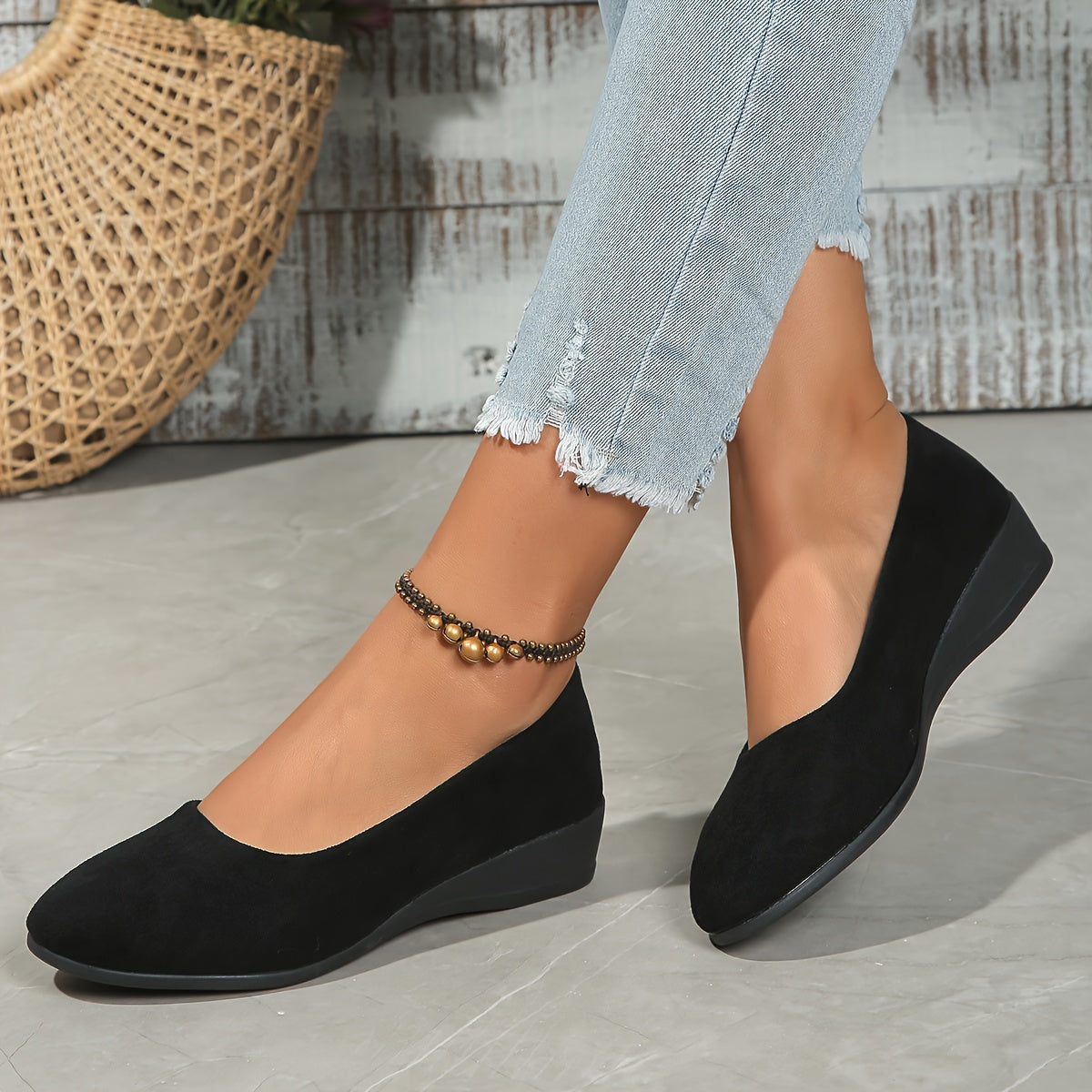 Jacqueline™ | Ballerines Confortables à Talon Compensé